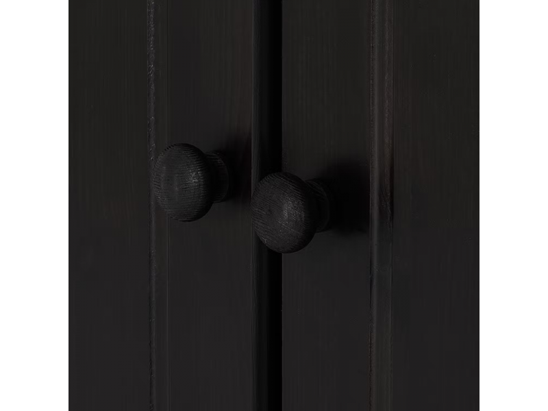 Kit com 3 estantes com portas nas laterais em Madeira Maciça – na cor nibs| Coleção Biblioteca